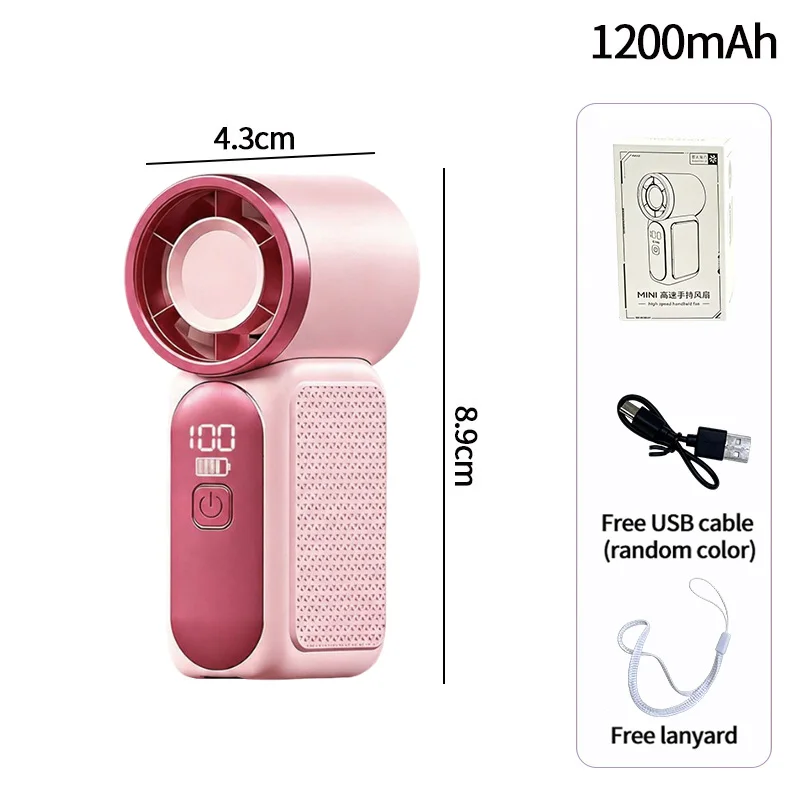 Ventilador De Mano (rosa) De 16 °c Con Sistema De Enfriamiento Rápido Y Flujo De Aire, Mini Ventilador Recargable Con Tacto Frío.