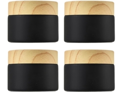 Set de 4 frascos pequeños de vidrio para cosméticos, ideales para cremas y lociones faciales, 20 g cada uno, Vayotoy