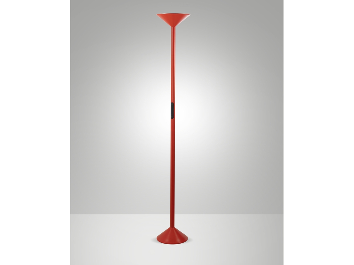 Lámpara de pie LED Tratto 50W 4000lm CCT Estructura de metal y metacrilato rojo, regulable mediante tacto, IP20, 175,5cm Diseño Tratto FABAS LUCE