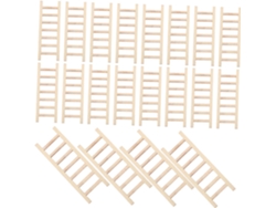 Escalera Decorativa De Madera De 20 Piezas Para Casa De Muñecas, Juguete De Interior, Mini