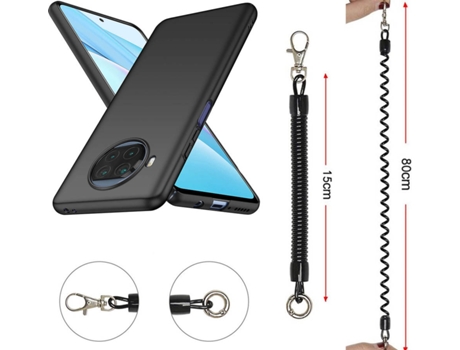 Funda Xiaomi Mi 10T Lite Turtleshell Com Cordón Antirrobo Negro