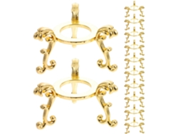 12 Soportes Bolas Cristal Aleación Dorado Estable Decorativa Vitrinas Mesas Oficina Zinc Base