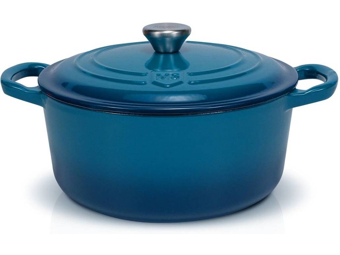 Olla MASTER SWISS Hierro Fundido B (Azul - 24 cm - 4.5 L)