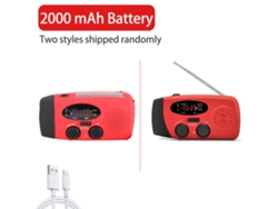 Radio de emergencia portátil de 4000 mAh con luz LED, carga solar y USB, ideal para acampar y usar al aire libre en situaciones de emergencia. Viewleaf