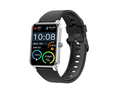 Smartwatch ZX18 con pantalla HD de 1,57 pulgadas, compatible con monitoreo de frecuencia cardíaca/monitoreo de oxígeno en sangre (plateado)