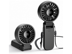 Mini ventilador portátil MDUG con diseño ajustable a 180° y batería recargable de 4000 mAh (negro)
