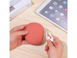 Estuche Para Auriculares Linjou Con Monedero Rosa
