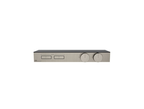 GESSI HI-FI, juego de montaje para termostato de alto rendimiento 3/4, accionamiento por pulsador, repisa, cristal de seguridad templado, montaje hori