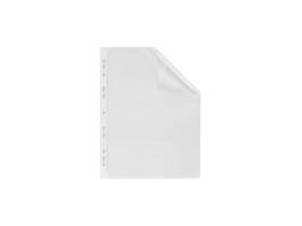 Cubierta de folleto premium, A4, PVC, 0,08 mm, película dura de PVC transparente, apertura en la parte superior, orificio europeo, protección para documentos (7143 Elba