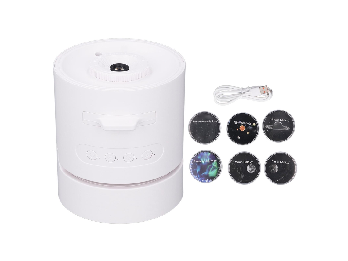 Projetor De Estrelas Com Alto-falante Bluetooth 6 Lâminas Temporizador Ângulo Ajustável