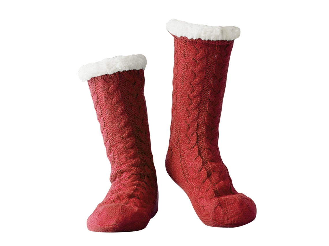 Calcetines De Invierno Para Mujer, Peludos, Gruesos, Cálidos, Antideslizantes, Hasta La Pantorrilla, Para El Hogar.