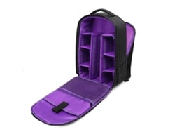 Mochila fotográfica multifuncional Cuich, impermeable, de gran capacidad, para cámara (morado)