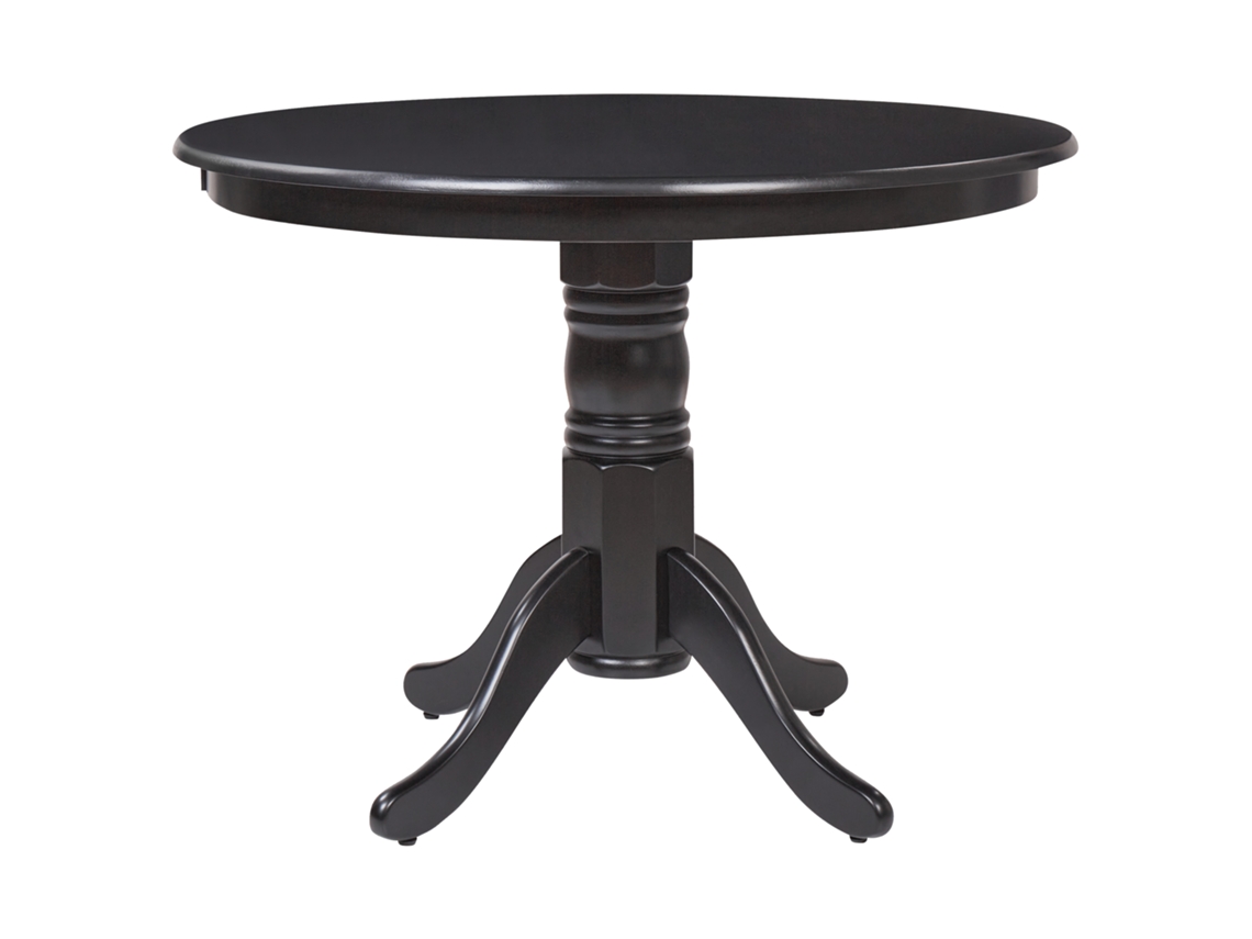 Mesa de comedor BELIANI Akron de MDF Negro 100x100x76