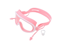Danu2026-gafas De Natación Para Niños Marco Grande Impermeables Anti-niebla Hd Con Pinza Nasal Blanco Rosa
