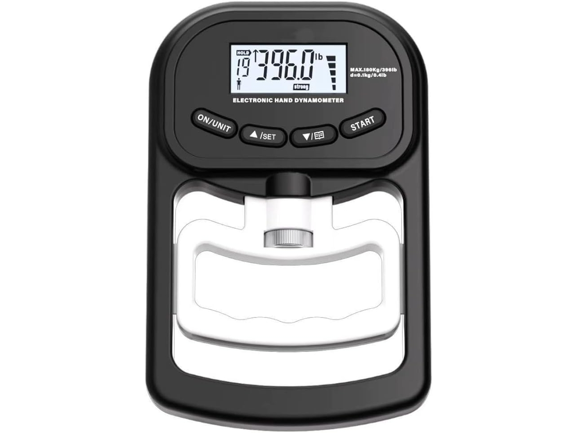 Dinamómetro Manual, Probador Electrónico De Fuerza De Agarre, Dispositivo De Fortalecimiento De Hasta 180 Kg.