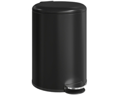 Cubo De Basura De Cocina De 20 Litros, Metálico, Antihuellas, Tapa Blanda, Color Negro.