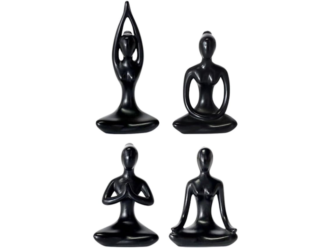 Figuras Abstractas Resina Negra Delicadas Esculturas Decorativas Ligeras Resistentes Decoración Hogar Hoteles