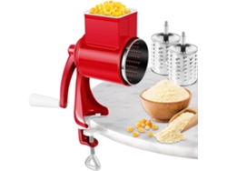 Molinillo Manual De Nueces Con 2 Cuchillas Removibles, Manivela En Acero Inox, Para Almendras, Maiz, Rojo
