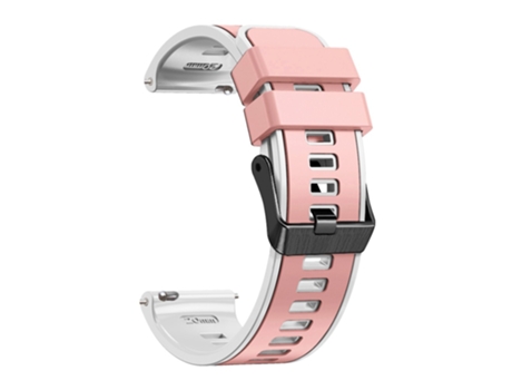 Correa de Silicona 22mm dos colores para Huawei Watch Buds/GT 3 SE/GT 3 Pro 46mm - rosa/blanco