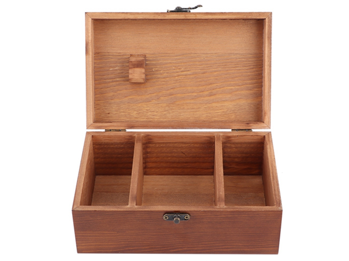 Caja De Costura De Madera Con Estampado De Diente De León Vintage Para Guardar Agujas, Hilos Y Herramientas De Bricolaje.