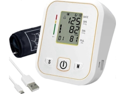 Monitor De Pressão Arterial De Braço Com Bateria Recarregável E Transmissão De Voz, 2 X 99 Memórias.