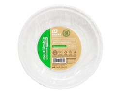 Set de Platos Reutilizables Maxi Products Blanco Plástico 100 Piezas