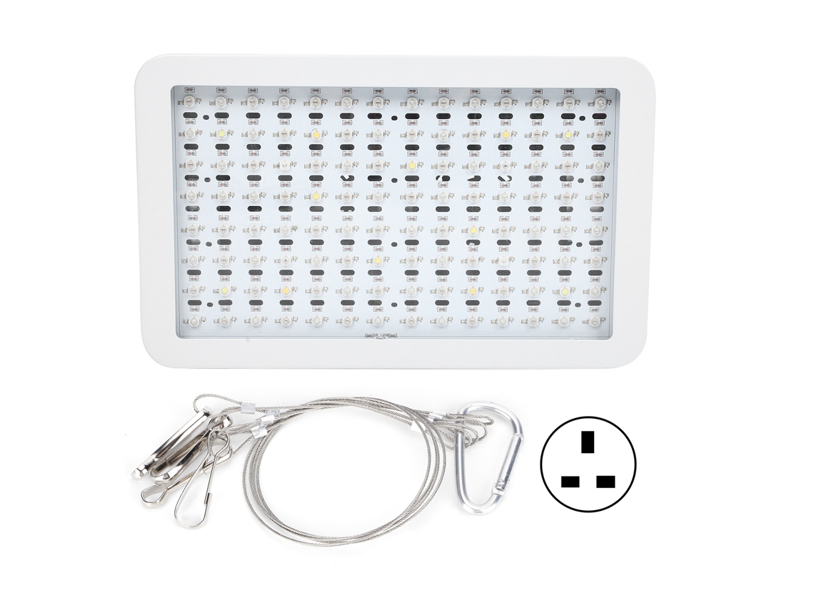 Lámpara LED de cultivo de 112 chips y 1000 W para plantas de interior. Enchufe británico de 85-265 V.