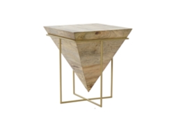 Mesita Auxiliar Mango Metal Natural 40x40x45cm