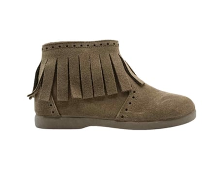Botas Unisex TOKOLATE Serraje Picado Flecos Piel Marrón (26)
