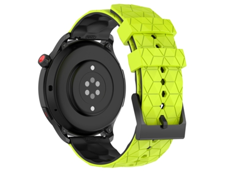 Correa de Silicona patrón de fútbol bicolor 22mm para Huami Amazfit GTR 4 46mm - cal/negro
