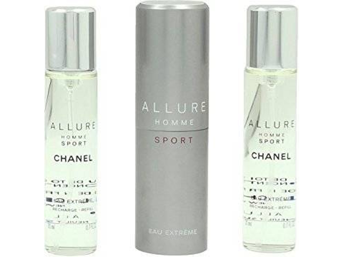 Perfume CHANEL Allure Homme Sporteau Extrême Refillable Travel Spray 3X20 Ml  (60 ml eau de toilette Hombres)
