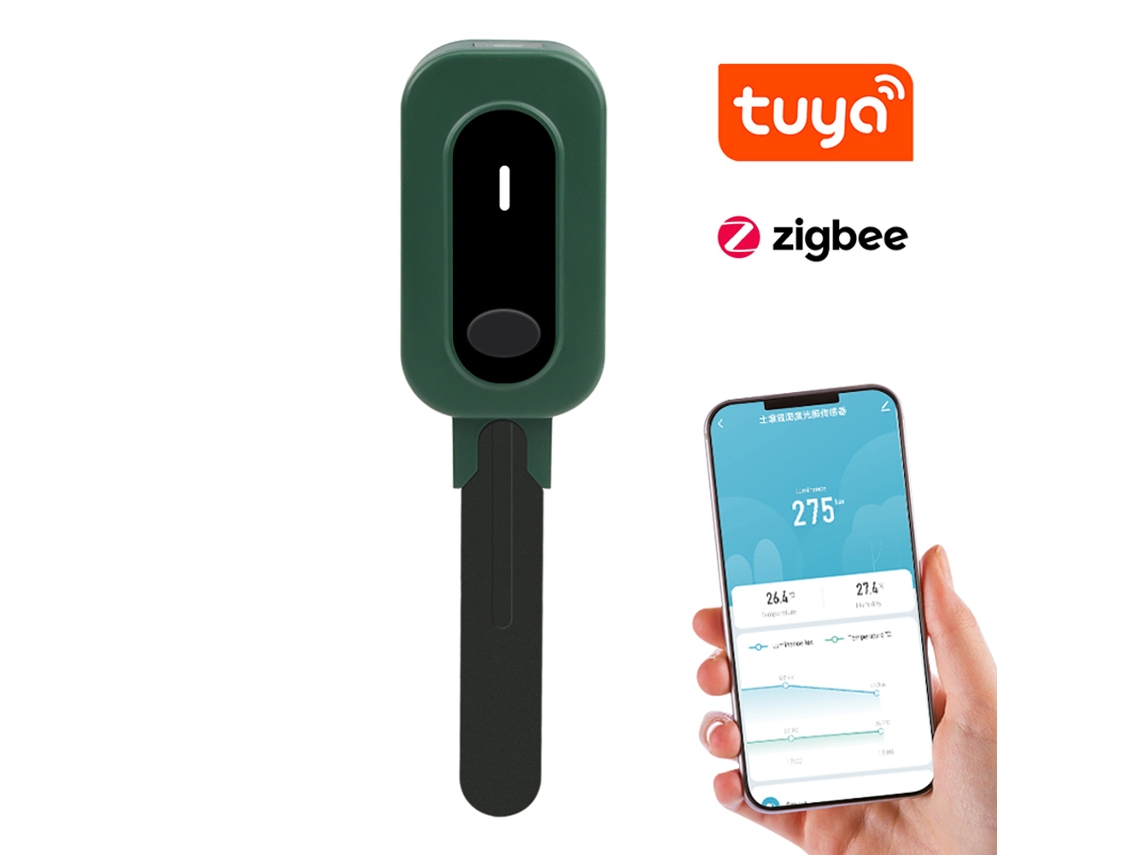Medidor De Suelo Tuya Zigbee Con Detección 3 En 1 De Humedad, Temperatura Y Luz Para Plantar En El Jardín.