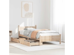 Syfax™ Estructura De Cama Sin Colchón Madera Maciza De Pino 90x200 Cm
