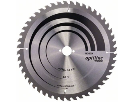 Disco de Sierra Circular BOSCH Optiline Madera 315x30x3.2 mm - 48