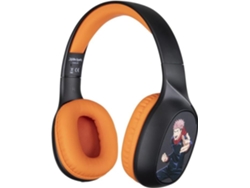 Auriculares Bluetooth Konix Jujutsu Kaisen (30 horas de duración de la batería, cable jack de 3,5 mm, color naranja)