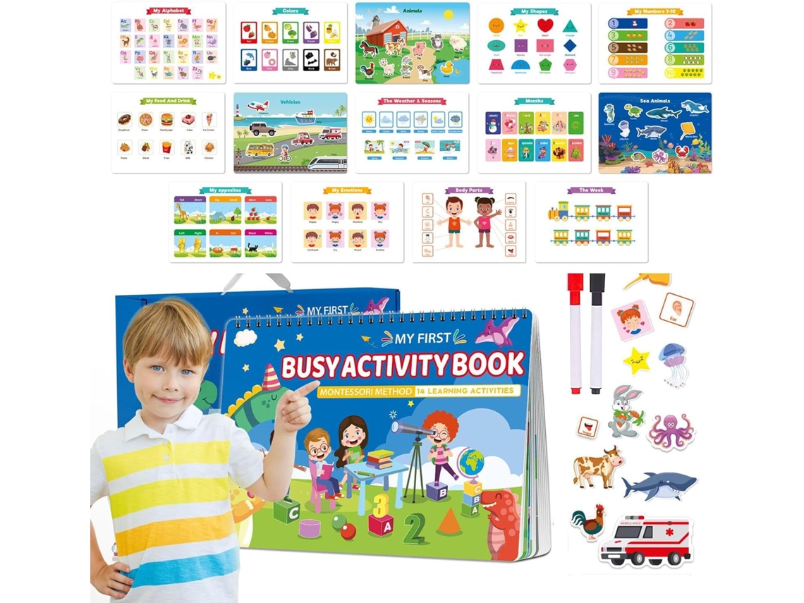 Libros De Actividades Viaje Para Niños, Juegos Educativos El Aprendizaje Preescolar - Y Niñas,