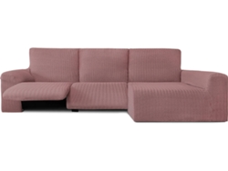 Funda de Chaise Longue Relax Derecha EYSA Premium Jaz Tejido Multielástico (360 x 180 x 120 cm - Poliéster y Algodón - Rosa)
