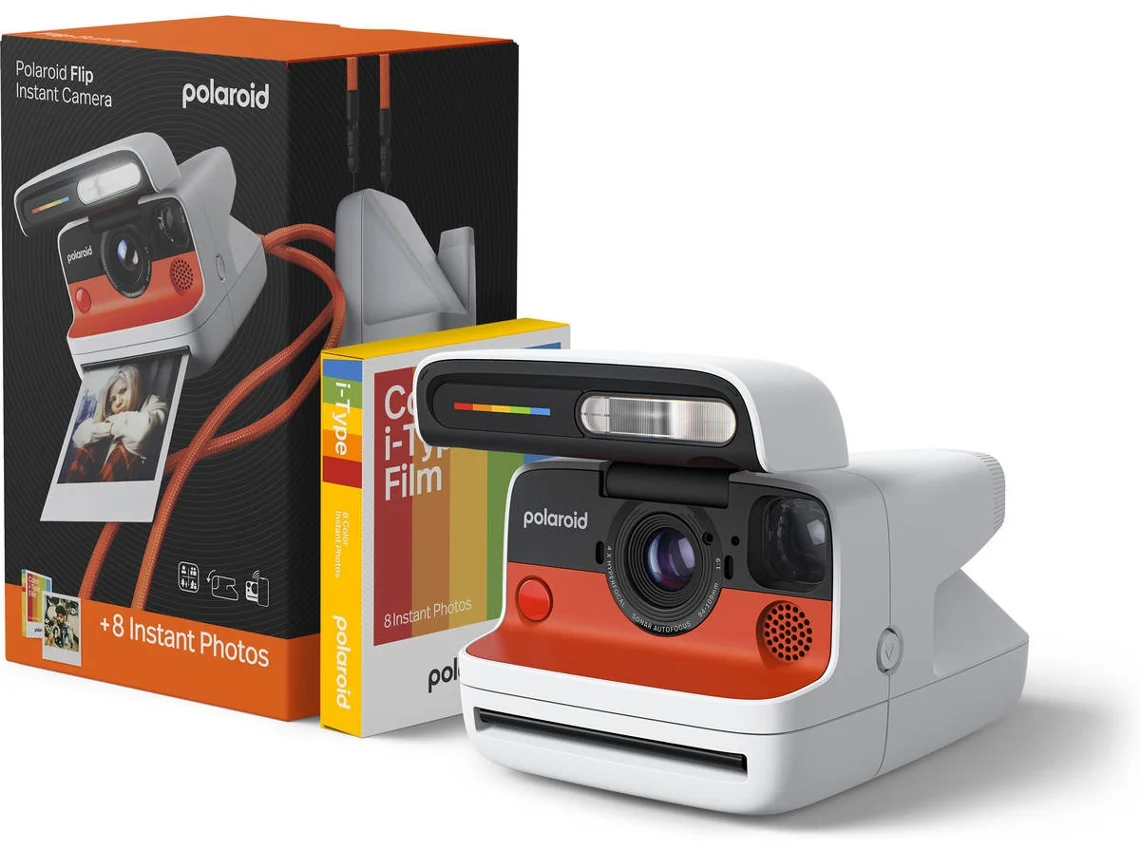 Cámara Fotográfica POLAROID Flip (Película 8 fotos - Blanco)