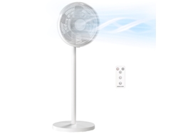 Ventilador De Pie Telecomando Regolabile In Altezza 4 Velocità Oscillazione 80°