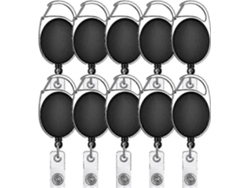 Llavero extensible, paquete de 10 tarjetas de identificación, llavero enrollable, portatarjetas de identificación retráctil, regalo GOKOCO
