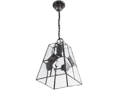 Lámpara de Techo FABRILAMP Estepa (Plateado - E27 - Máx. 60W - Cristal - Metal)