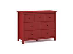 Cómoda Sail 7 cajones Crimson Red 110 x 40 x 80 cm