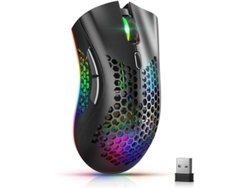 Ratón Inalámbrico Para Juegos, Ratón Usb Con Cubierta De Panal, Ratón Con Iluminación Rgb Chroma Para Pc Y Portátil.