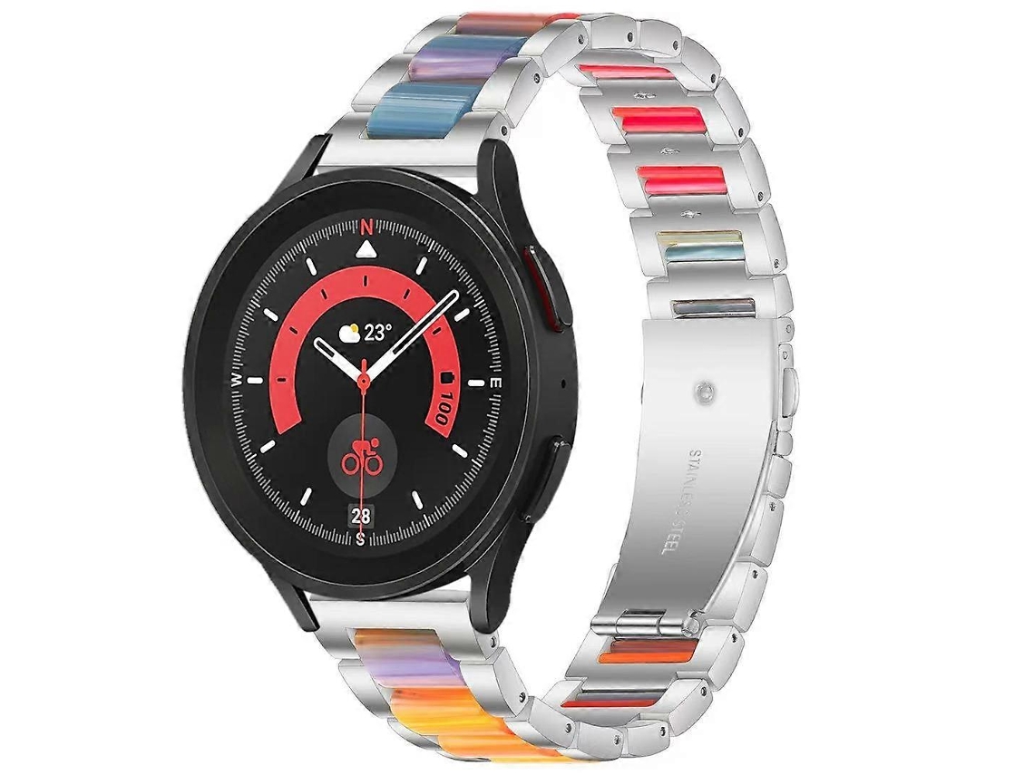 Pulsera de resina y metal entrelazada para Galaxy Watch 5 Pro de 45 mm