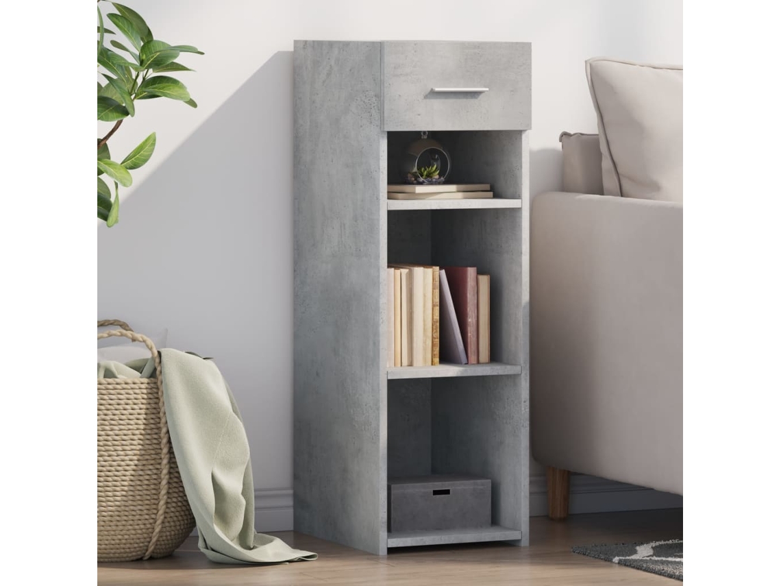 Aparador De Madera De Ingeniería Gris Hormigón 30x42,5x93 Cm