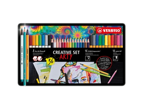 Conjunto de STABILO Point 88 Bolígrafo 68 Brusht Aquacolor