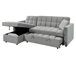 Sofá Cama Chaise Longue SALDOSYSTOCKS Kris Cinzenta (210 cm)