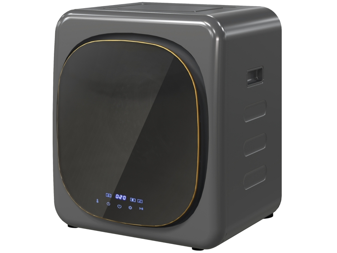 Mini secador de pelo 4 kg 800w con pantalla táctil LED, ventilado, gris