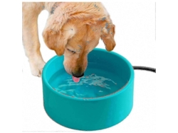 Bol Agua Calefactada 3.2l Mascotas Exterior Control Termostático 30w Cable 2m