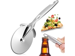Cortador De Pizza Con Ruedas Y Abrebotellas Integrado, Acero Inoxidable 304, Apto Para Lavar Platos.